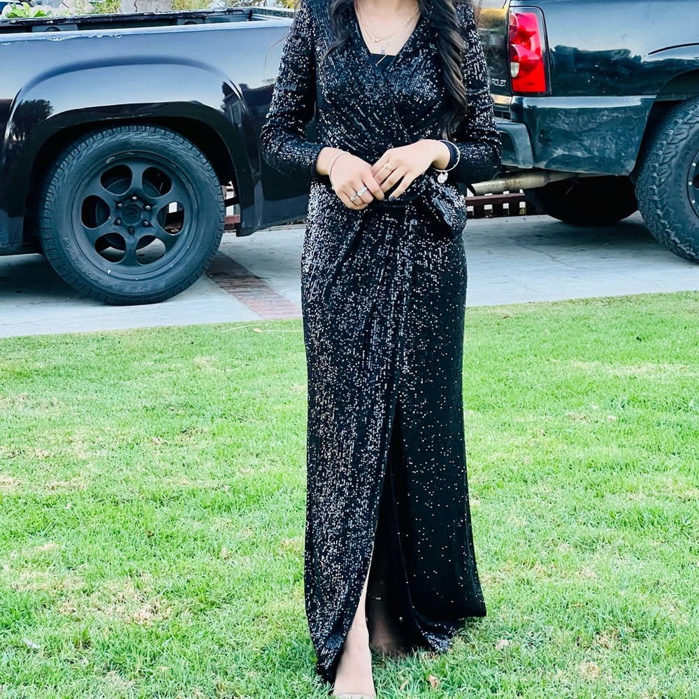 Black sequin dress